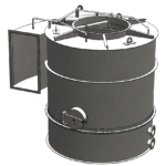 High-performance centrifugal droplet separator for industrial air purification.