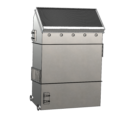Industrial air-to-air heat recovery unit for energy-efficient ventilation.