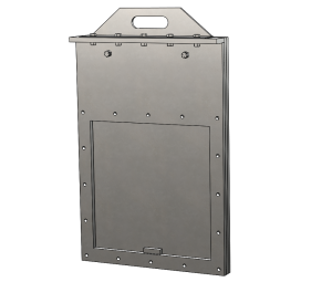 High-quality rectangular damper designed for industrial ventilation applications.